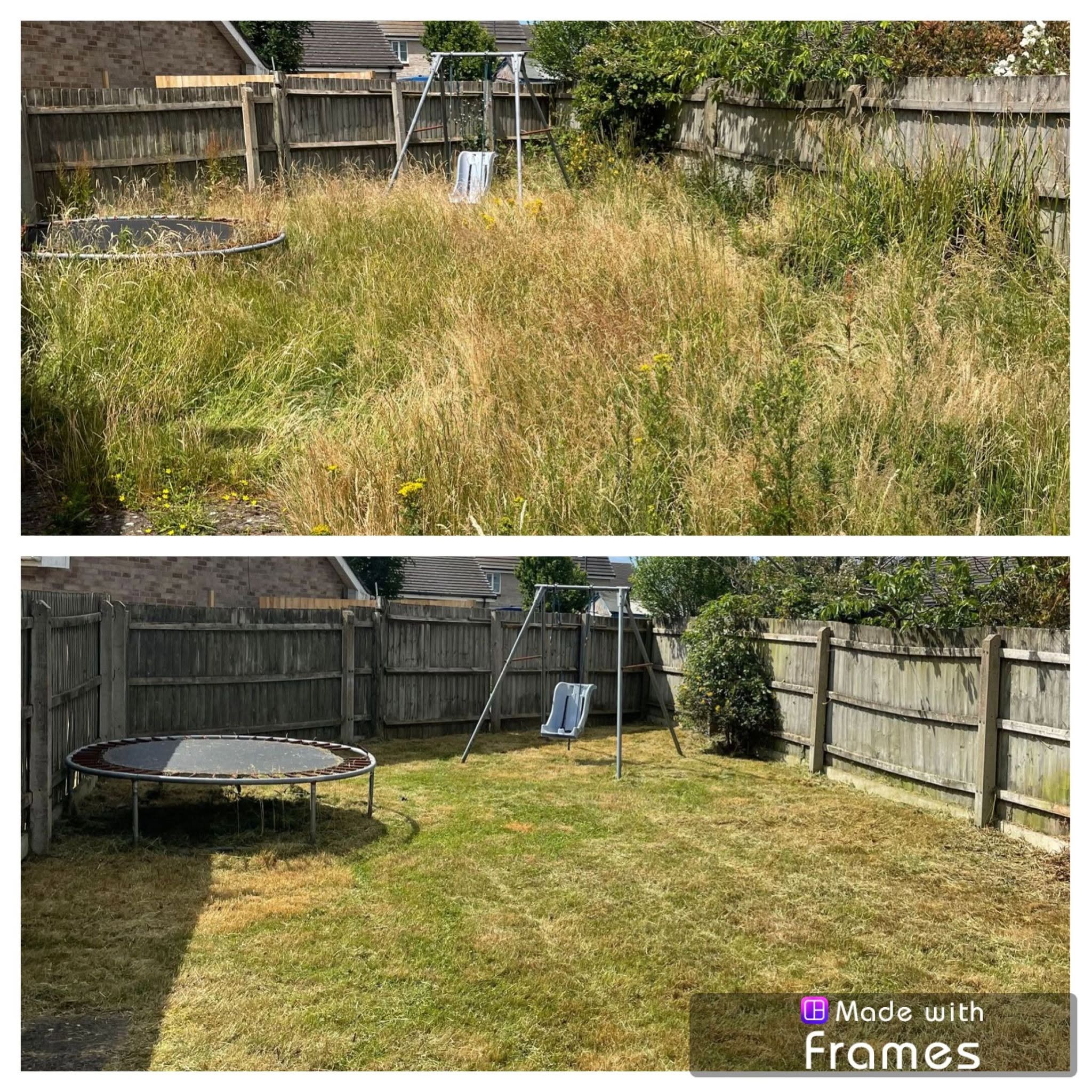 Garden clearance before and after in Bristol