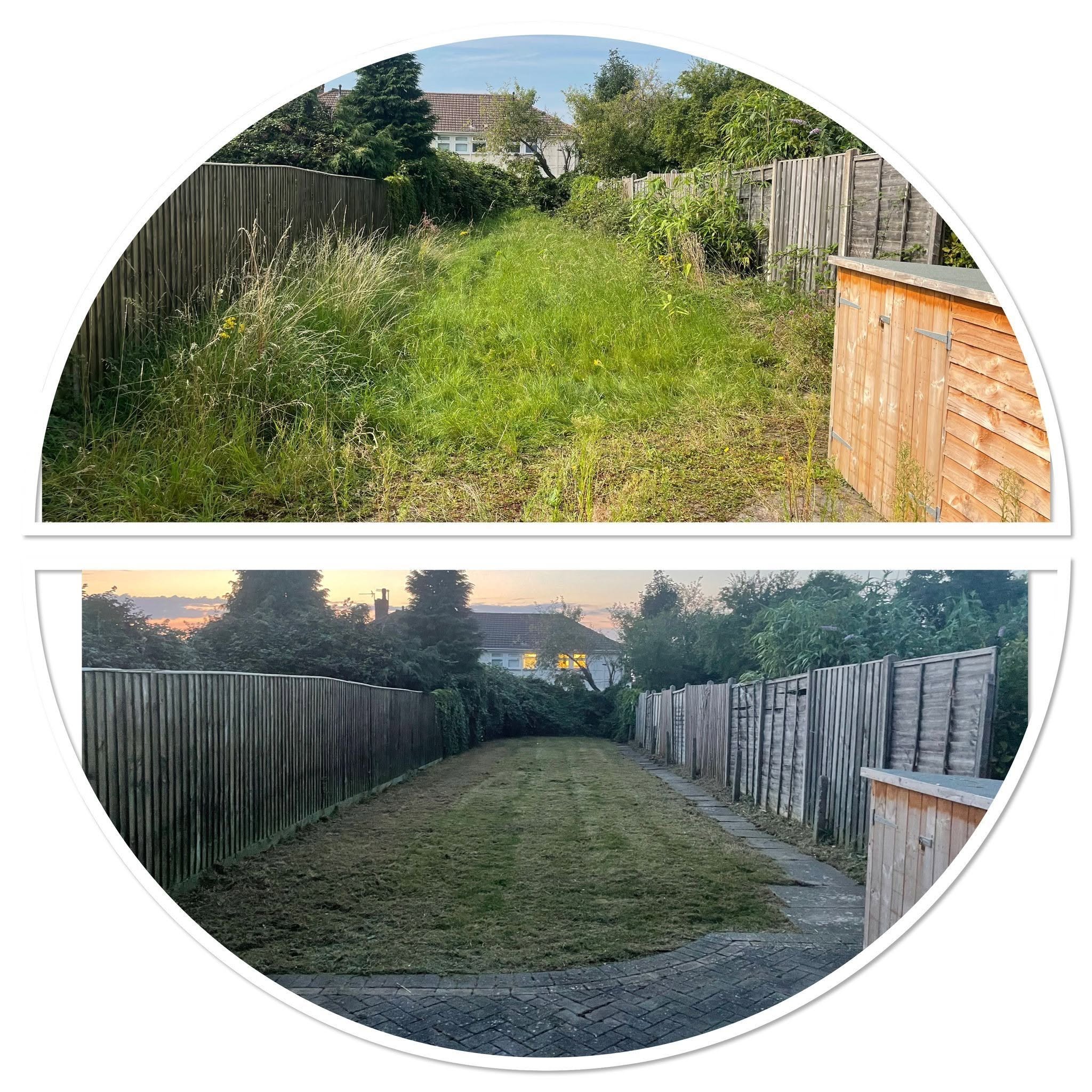 Garden tidy up before and after in Keynsham